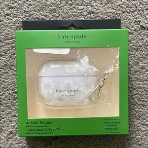 Kate Spade AirPods Pro Case with White Floral Design